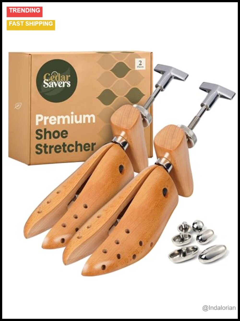 2-Way Wooden Shoe Stretcher Expander for Men & Women Length Width